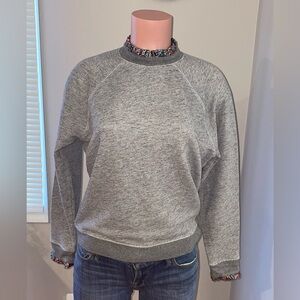 J. Crew Metallic ruffleneck sweatshirt